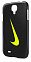 NIKE SWOOSH HARD PHONE CASE SAM S4 BLACK/VOLT, чехол для телефона