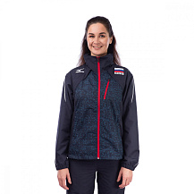 Олимпийка женская Mizuno Windtop Full Zip Jacket + 5 CM