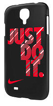 NIKE SWIFT JUST DO IT HARD PHONE CASE SAM S4 BLACK/UNIVERSITY RED, чехол для телефона