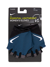 NIKE WOMEN'S GYM ESSENTIAL FITNESS GLOVES VALERIAN BLUE/BLACK/WHITE XS, перчатки для фитнеса женские