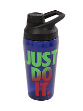 NIKE TR HYPERCHARGE CHUG BOTTLE 16 OZ GRAPHIC BLUE VOID/BLACK/MEAN GREEN, бутылка для воды