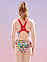 Yingfa Digital Print One-Piece Swimsuit, купальник