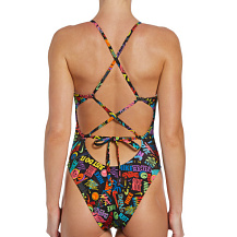 Nike Hydrastrong Mulitple Print Lace Up Tie Back, купальник женский